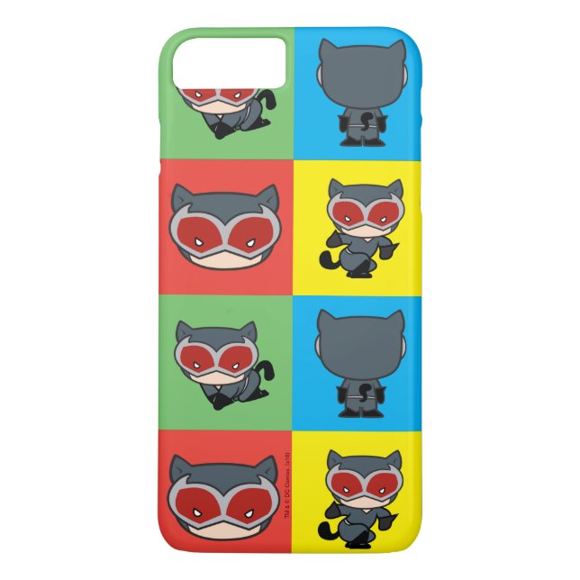 Funda De Case-Mate Para iPhone Chibi Catwoman Character Poses (Reverso)