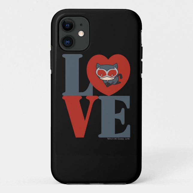 Funda De Case-Mate Para iPhone Chibi Catwoman LOVE (Reverso)