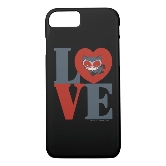 Funda De Case-Mate Para iPhone Chibi Catwoman LOVE (Reverso)