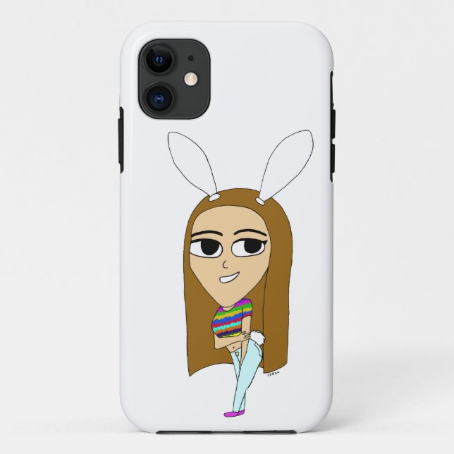 Funda De Case-Mate Para iPhone chibi conejita (Reverso)