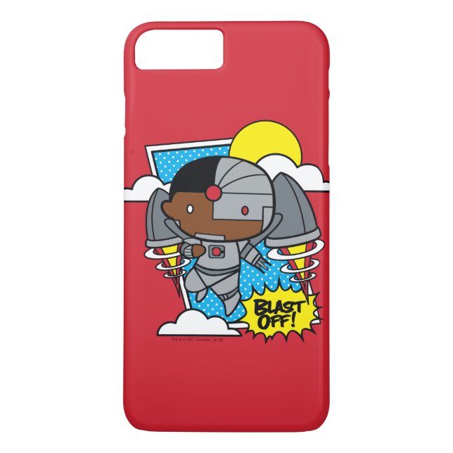 Funda De Case-Mate Para iPhone ¡Chibi Cyborg Blast! (Reverso)