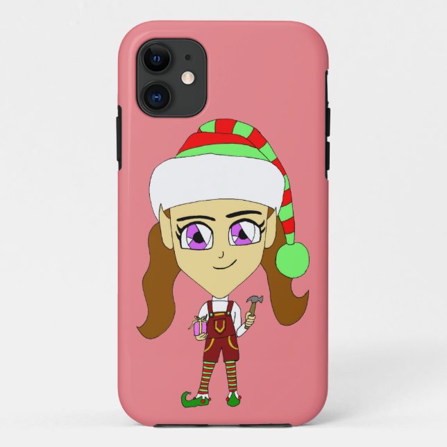 Funda De Case-Mate Para iPhone chibi elf (Reverso)