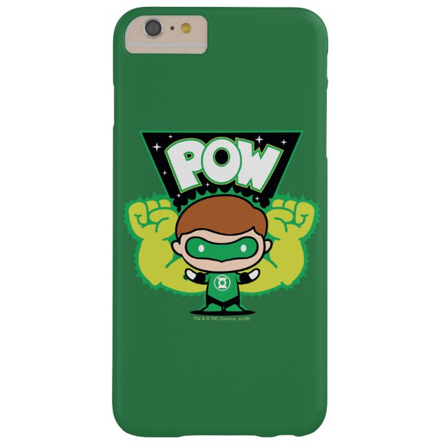 Funda De Case-Mate Para iPhone Chibi Green Lantern Formando puños gigantes (Reverso)