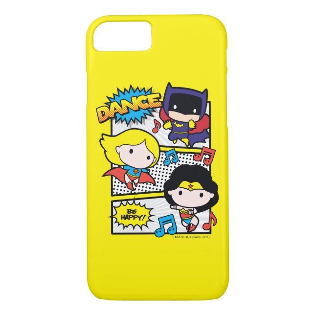 Funda De Case-Mate Para iPhone Chibi Heroes Dancing (Reverso)
