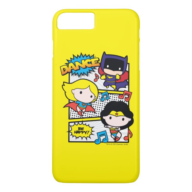 Funda De Case-Mate Para iPhone Chibi Heroes Dancing (Reverso)