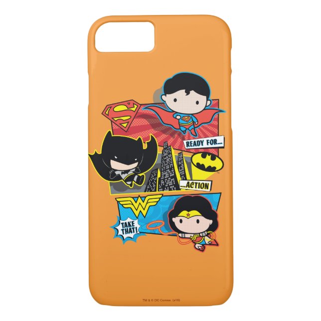 Funda De Case-Mate Para iPhone ¡Chibi Heroes Preparado Para La Acción! (Reverso)