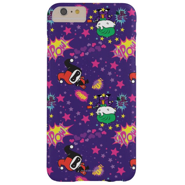 Funda De Case-Mate Para iPhone Chibi Joker and Harley Pattern (Reverso)