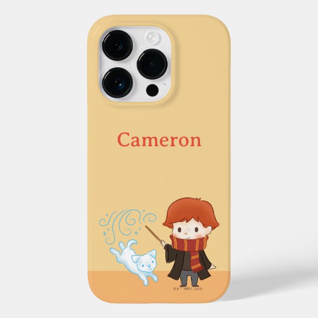 Funda De Case-Mate Para iPhone Chibi Ron Weasley Patronus (Reverso )