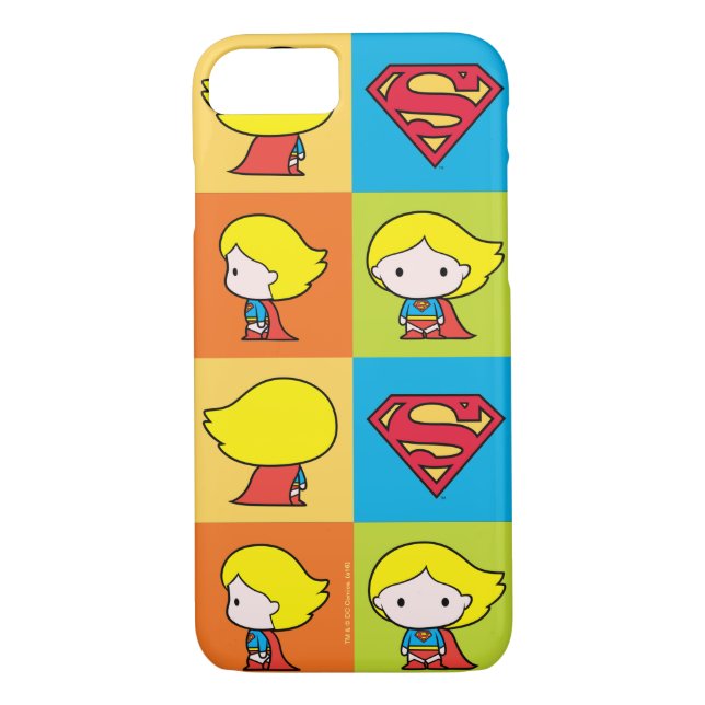 Funda De Case-Mate Para iPhone Chibi Supergirl Character Turnaround (Reverso)