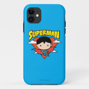 Funda Para iPhone 11 Chibi Superman Polka Dot Shield y Name