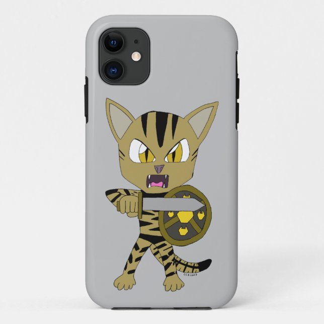 Funda De Case-Mate Para iPhone Chibi Warrior Cat (Reverso)
