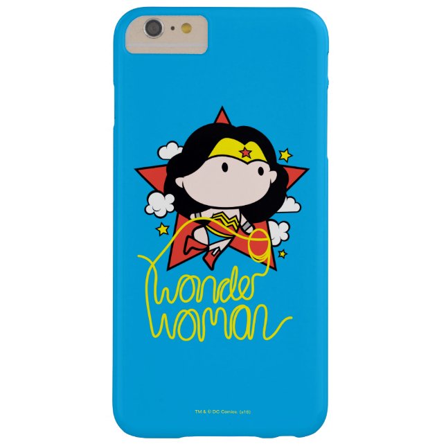 Funda De Case-Mate Para iPhone Chibi WonWoman Volando Con Lasso (Reverso)