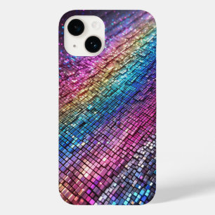 Funda Para iPhone 14 De Case-Mate Chic Femenino Rosa Arcoíris Brillo Ombre Personali
