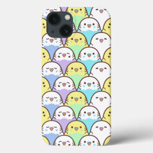 Funda Para iPhone 13 Chica adolescente Cute Budgie Face Personalizado P