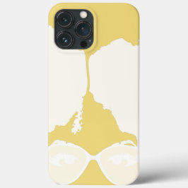 Funda Para iPhone 13 Pro Max chica amarillo Grandes gafas de sol blancas africa