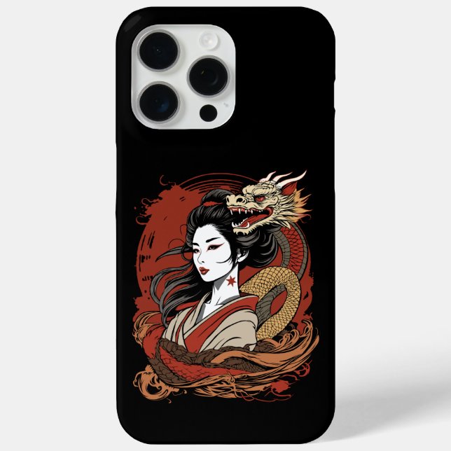 Funda De Case-Mate Para iPhone Chica asiático | Dragón chino (Reverso )