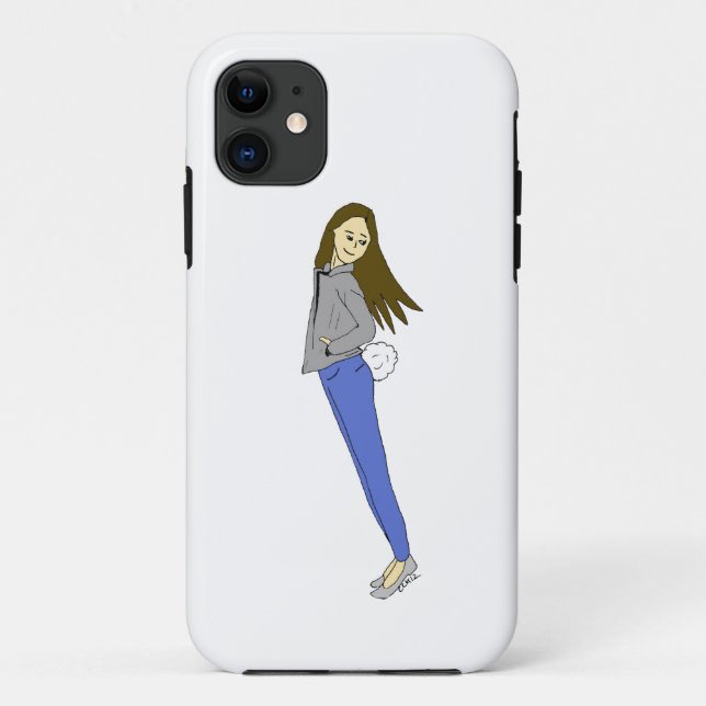 Funda De Case-Mate Para iPhone chica con cola de conejo (Reverso)