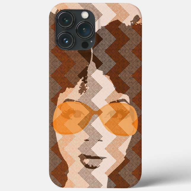 Funda De Case-Mate Para iPhone Chica con gafas de sol de oro (Reverso )