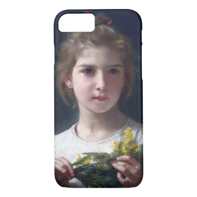 Funda De Case-Mate Para iPhone Chica con Mimosa, Bouguereau (Reverso)