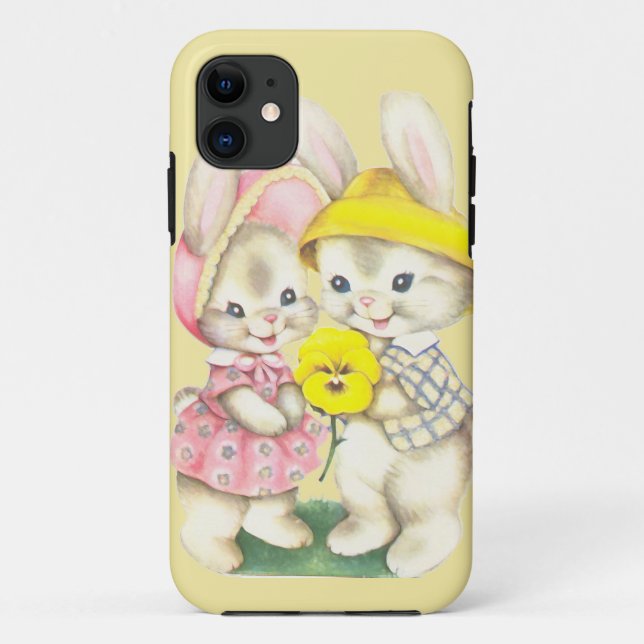 Funda De Case-Mate Para iPhone Chica conejo + niño (Reverso)