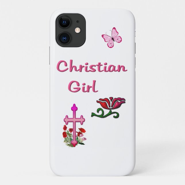 Funda De Case-Mate Para iPhone Chica cristiana  (Reverso)
