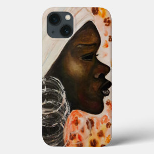 Funda Para iPhone 13 Chica de belleza africano - Pintura de color de ag