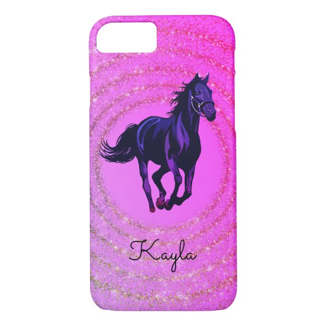 Funda De Case-Mate Para iPhone Chica de caballos (Reverso)