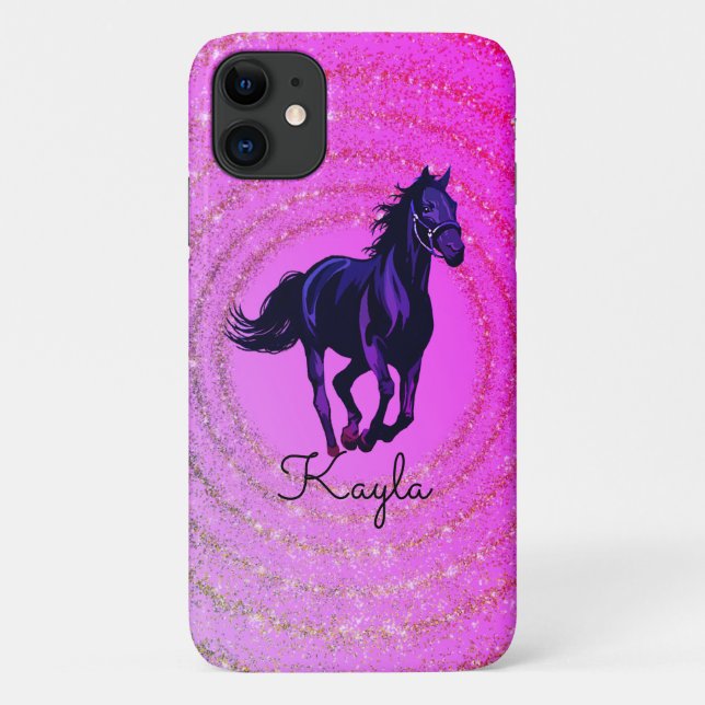Funda De Case-Mate Para iPhone Chica de caballos (Reverso)