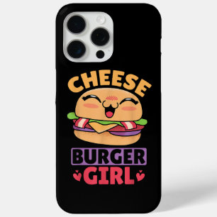 Funda Para iPhone 15 Pro Max Chica de Cheeseburger, Mujeres Hamburguesas y Chee