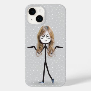 Funda Para iPhone 14 De Case-Mate Chica De Figura De Palo Con Cabello De Rubia
