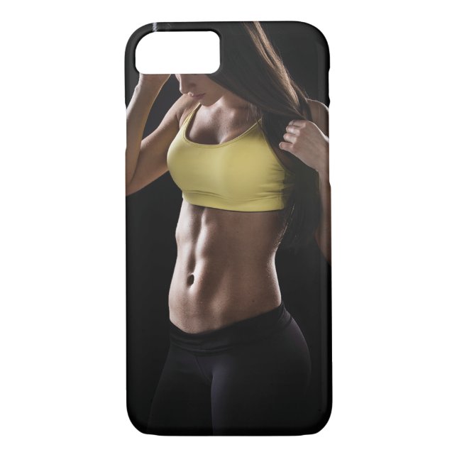 Funda De Case-Mate Para iPhone Chica de Fitness femenino caliente (Reverso)