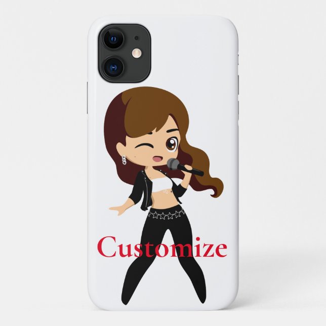 Funda De Case-Mate Para iPhone Chica de Guay canta Karaoke Thunder_Cove (Reverso)
