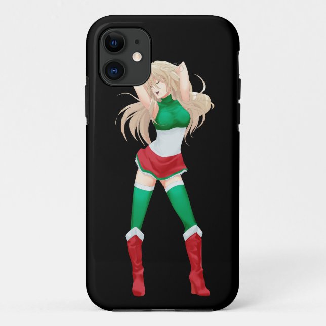 Funda De Case-Mate Para iPhone Chica de la bandera de Manga del italiano de (Reverso)