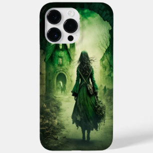 Funda Para iPhone 14 Pro Max De Case-Mate Chica DE LA FANTASÍA IRLANDESA OSCURA EN MADERA