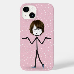 Funda Para iPhone 14 De Case-Mate Chica de la figura del palo con el pelo oscuro