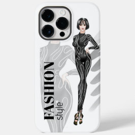 Funda Para iPhone 14 Pro Max De Case-Mate Chica de moda con traje de salto negro