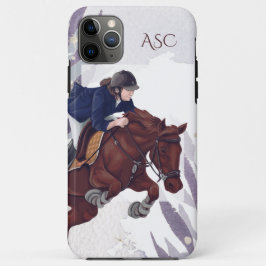 Funda Para iPhone 11 Pro Max Chica de monograma y jugo de caballo en resumen vi