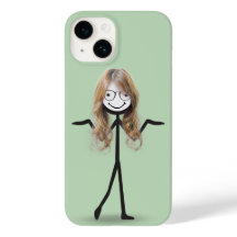 Chica de palitos con cabello y gafas
