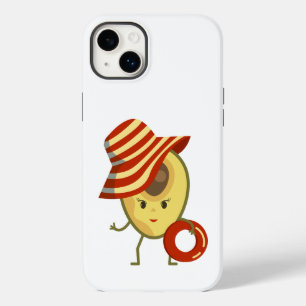 Funda Para iPhone 14 Plus De Case-Mate Chica de playa de aguacate con gorra solar y anill
