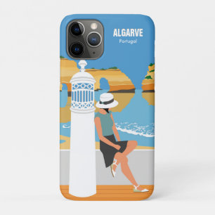 Funda Para iPhone 11 Pro Chica de playa de Algarve estilo vintage