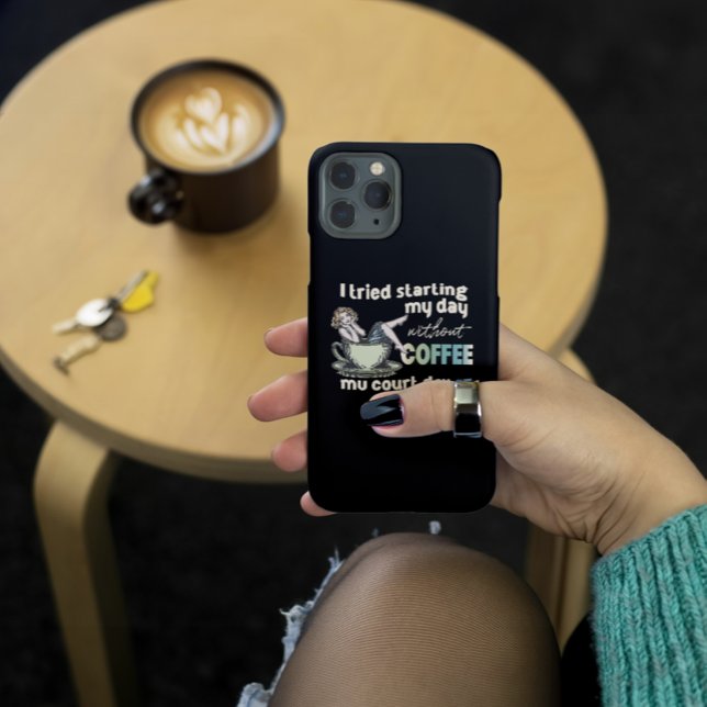 Funda De Case-Mate Para iPhone Chica de plumas Coffee Addict (Subido por el creador)