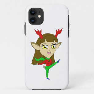 Funda Para iPhone 11 chica de renos bailadores de chibi