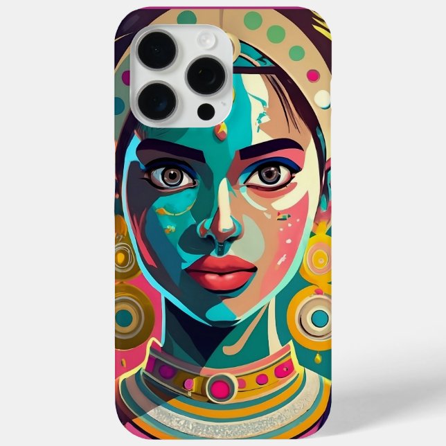 Funda De Case-Mate Para iPhone chica de retratos (Reverso )