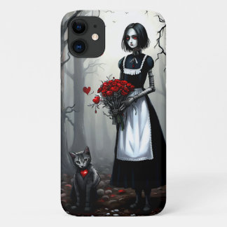 Funda Para iPhone 11 Chica de robots góticos