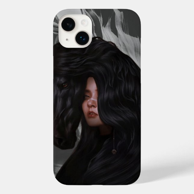 Funda De Case-Mate Para iPhone chica de tema moderno blanco negro (Reverso )