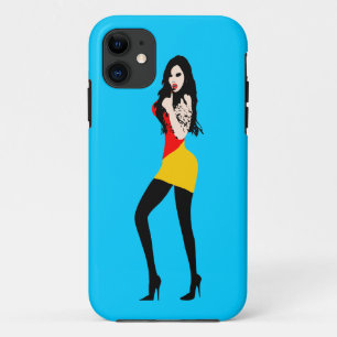 Funda Para iPhone 11 ♔°・Chica de Vampiro caliente mortal para iPhone 5