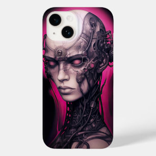 Funda Para iPhone 14 De Case-Mate Chica del ciborg Guay Neon rosa adolescente