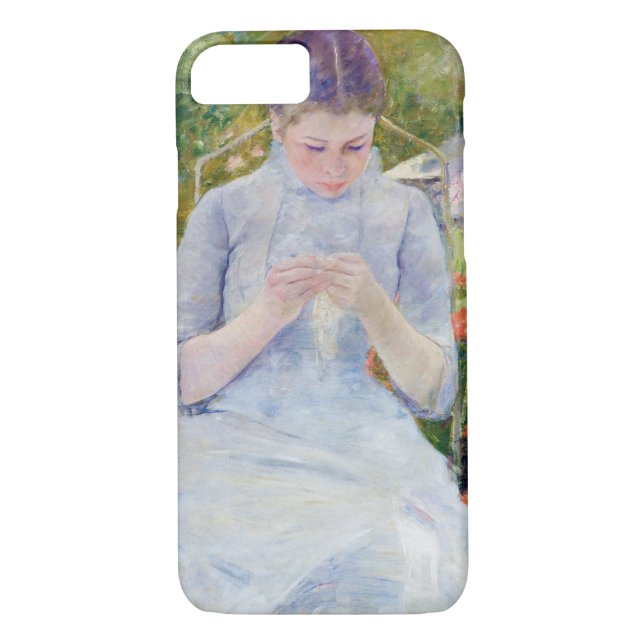 Funda De Case-Mate Para iPhone Chica en el Jardín, Mary Cassatt (Reverso)