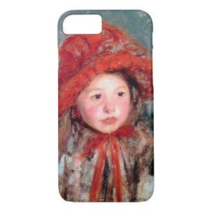 Funda Para iPhone 8/7 Chica en una gran Gorra roja, Mary Cassatt