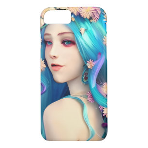 Funda Para iPhone 8/7 Chica etéreo con flores en el pelo